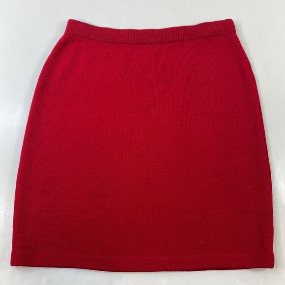St. John Collection By Marie Gray Womens Red Santana Knit Skirt Size 4 - Picture 2 of 4